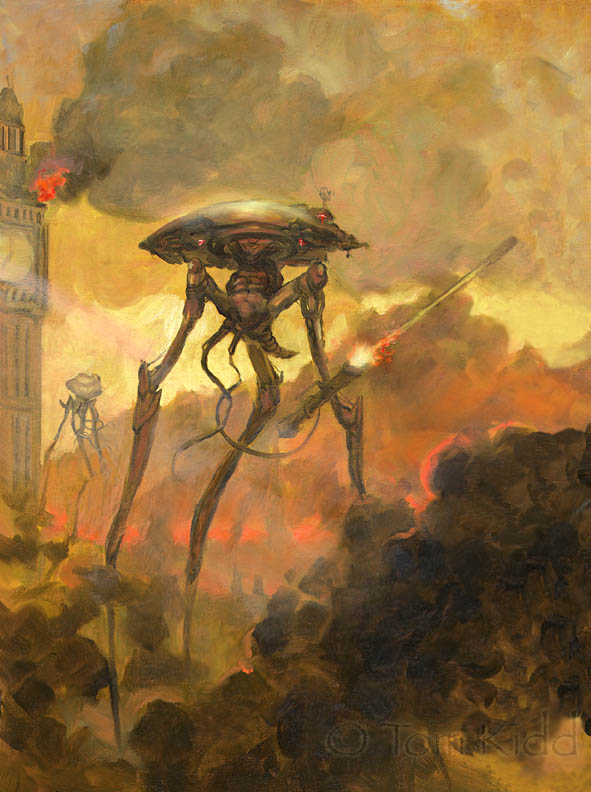 the war of the worlds book cover. Above: Cover for the book that